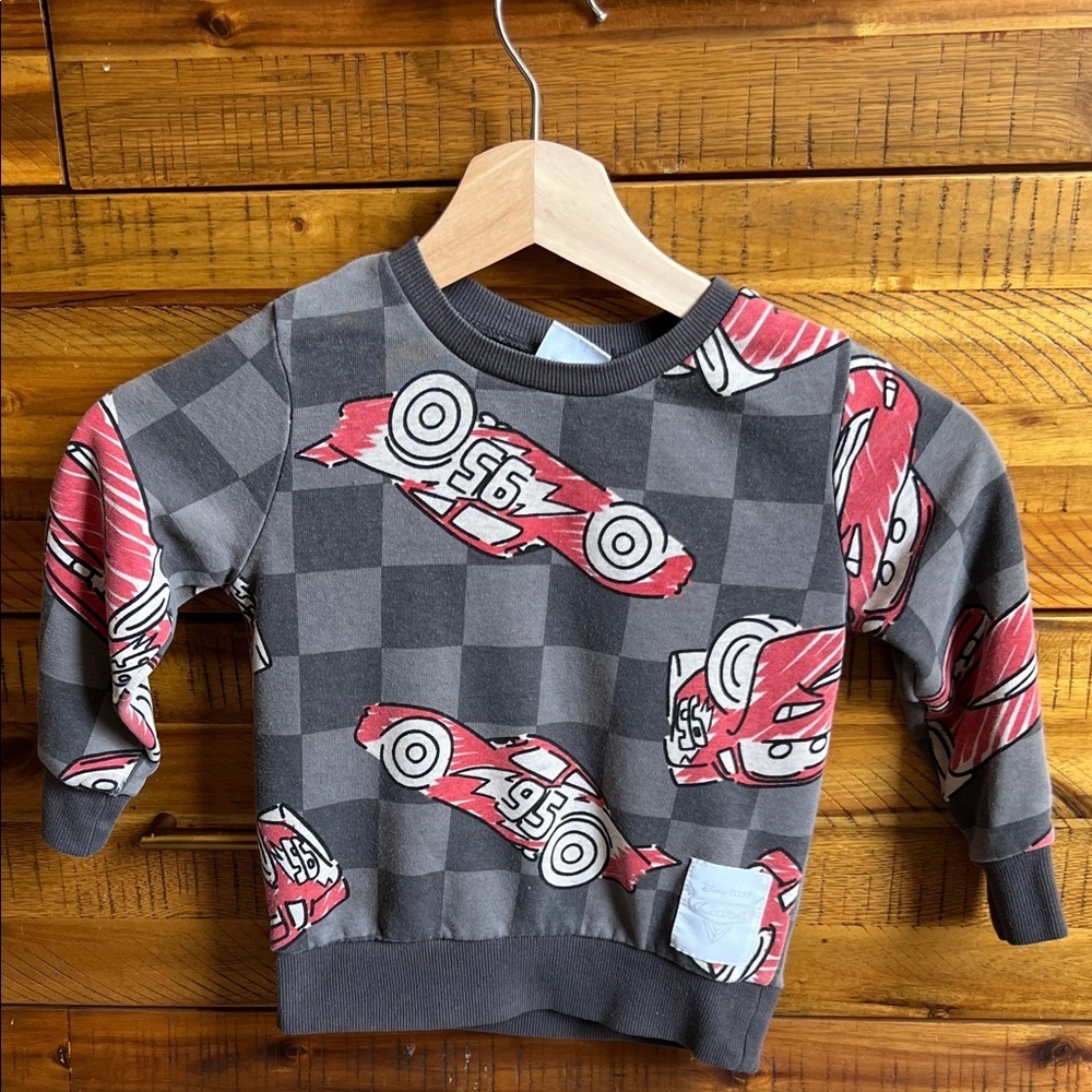 Disney Pixar Cars Gray Kids Car Print Sweatshirt